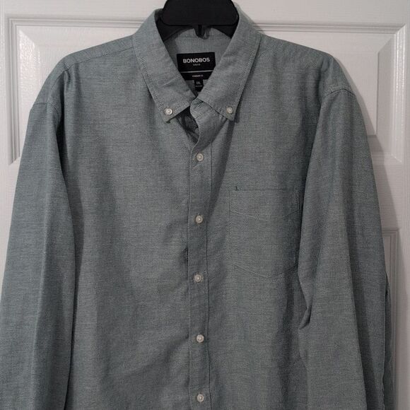 Bonobos Green Button Up Dress Shirt. Stretch. Men's XXL - Picture 1 of 7